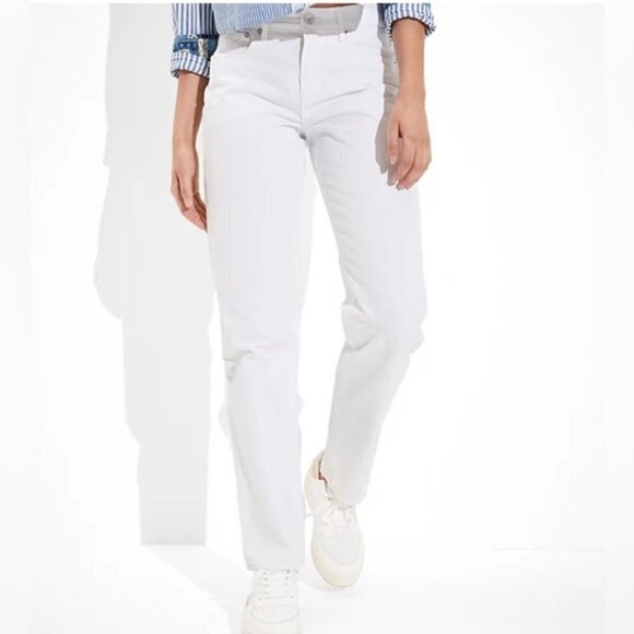 American Eagle 90’s straight Jeans white Size 2 Regular - Picture 3 of 9